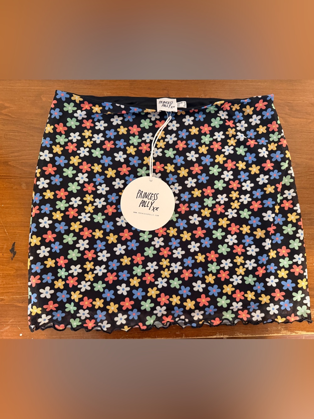 Princess Polly Floral Mini Skirt - Multicolor Daisy Print